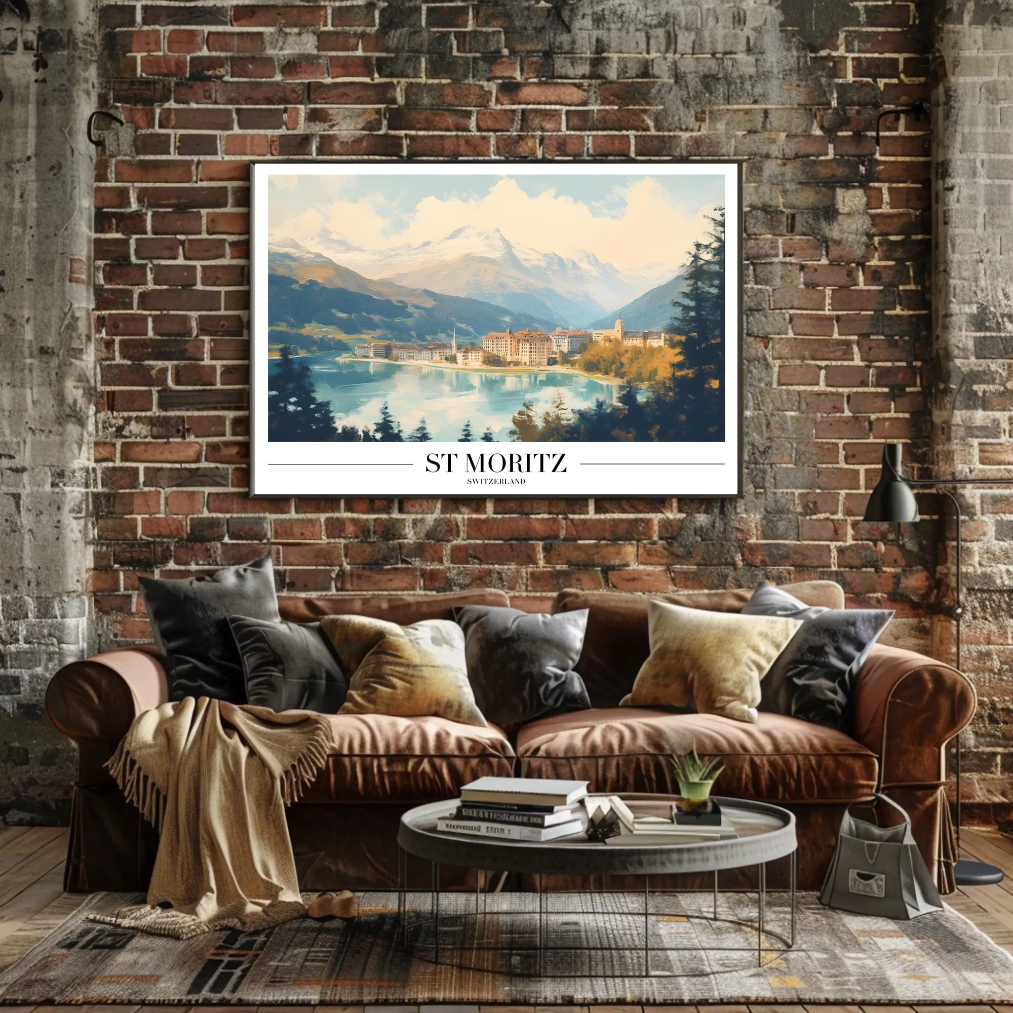 St. Moritz Alpine Elegance Vintage Travel Poster PosterGoat