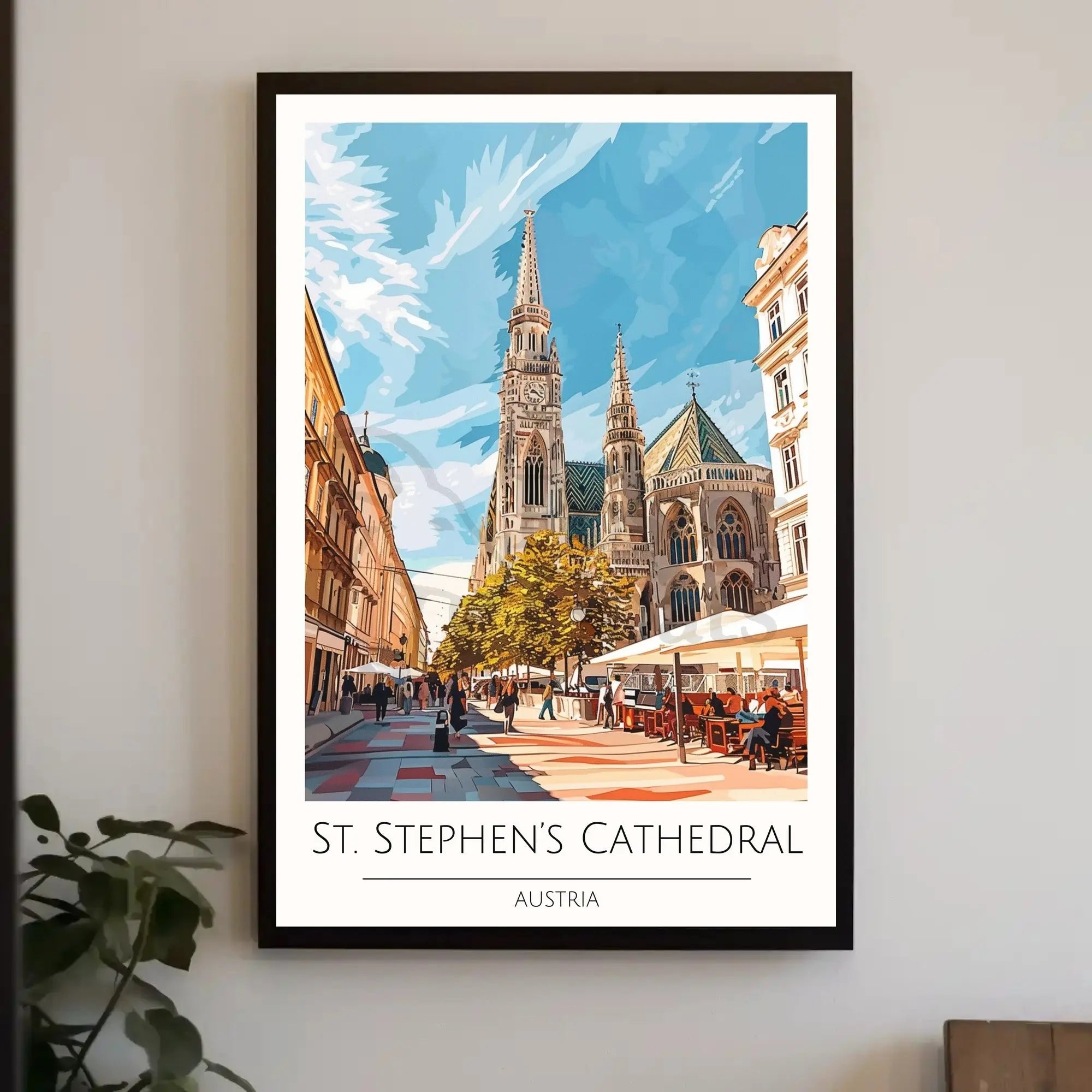 St. Stephen's Cathedral in Vienna: Vibrant Poster PosterGoat