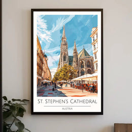 St. Stephen's Cathedral in Vienna: Vibrant Poster PosterGoat