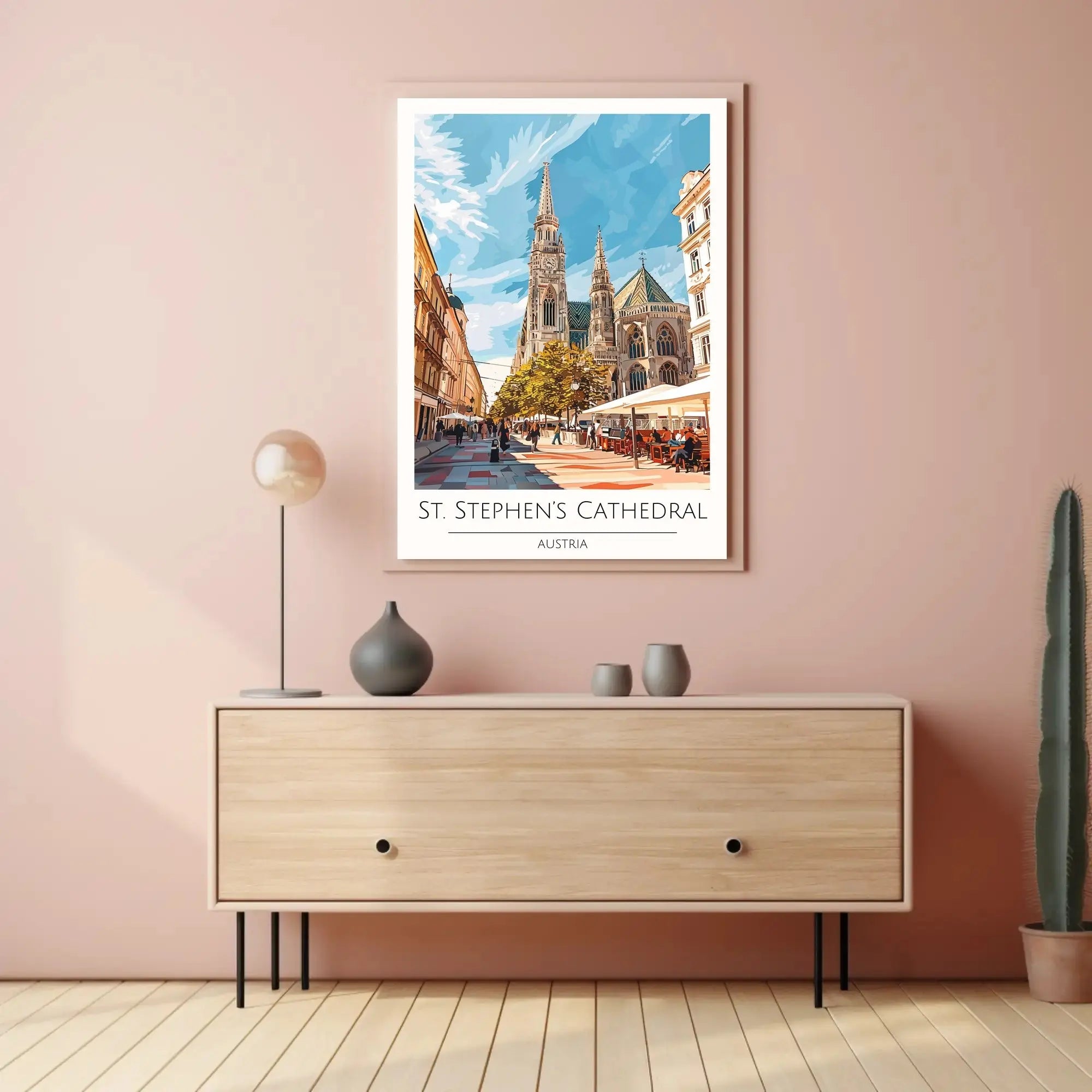 St. Stephen's Cathedral in Vienna: Vibrant Poster PosterGoat