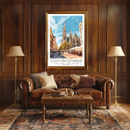 St. Stephen's Cathedral in Vienna: Vibrant Poster PosterGoat