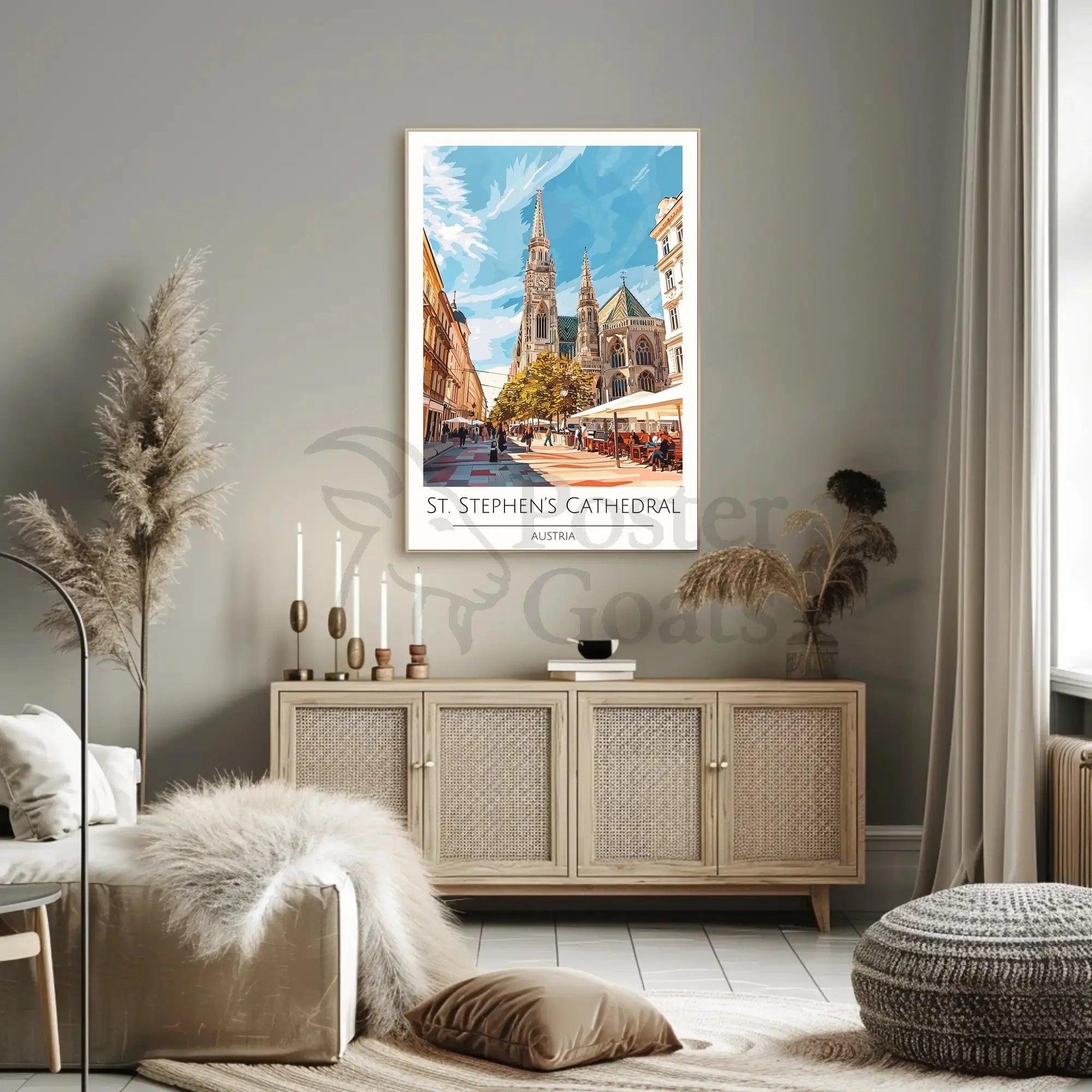 St. Stephen's Cathedral in Vienna: Vibrant Poster PosterGoat