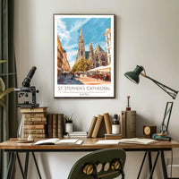 St. Stephen's Cathedral in Vienna: Vibrant Poster PosterGoat