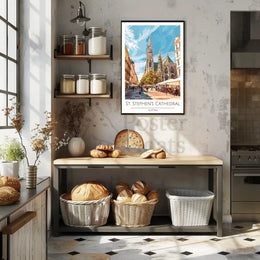 St. Stephen's Cathedral in Vienna: Vibrant Poster PosterGoat