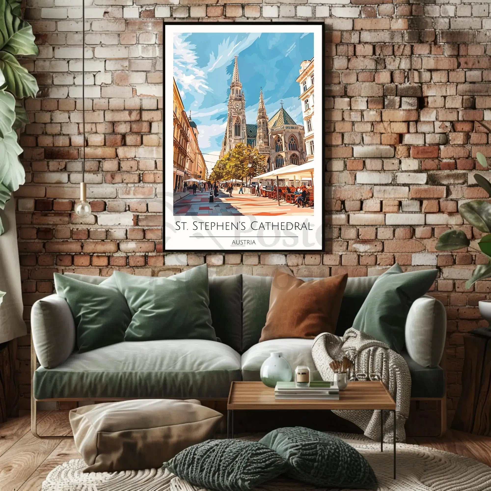 St. Stephen's Cathedral in Vienna: Vibrant Poster PosterGoat