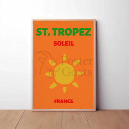 St. Tropez Travel Poster celebrates sunny French Riviera memories PosterGoat