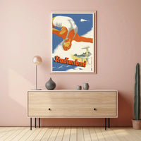 Stadionbad Diver Retro Themed Sports Poster PosterGoat