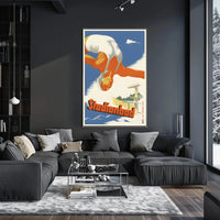 Stadionbad Diver Retro Themed Sports Poster PosterGoat
