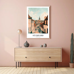 Stamford's Quaint Charm: Vintage Travel Poster PosterGoat
