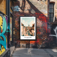 Stamford's Quaint Charm: Vintage Travel Poster PosterGoat