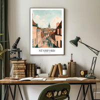 Stamford's Quaint Charm: Vintage Travel Poster PosterGoat