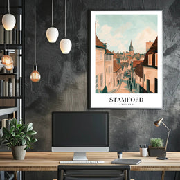 Stamford's Quaint Charm: Vintage Travel Poster PosterGoat