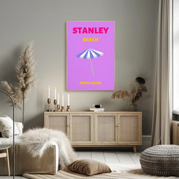 Stanley Beach Modern Travel Artwork Travel Poster PosterGoat