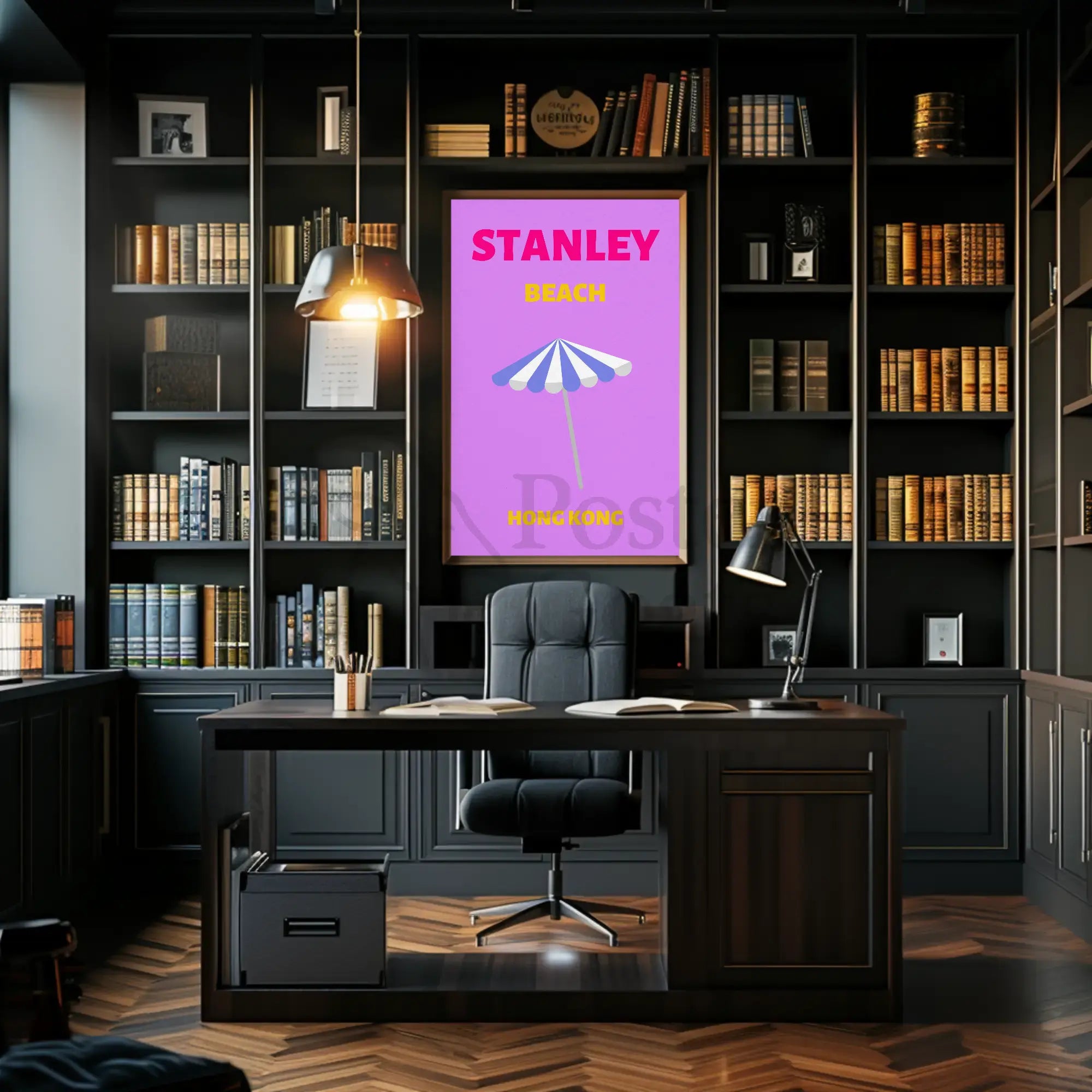 Stanley Beach Modern Travel Artwork Travel Poster PosterGoat