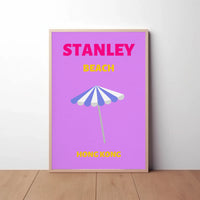 Stanley Beach Modern Travel Artwork Travel Poster PosterGoat