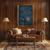 Starlit Wonder Child Gazing Upwards Artistic Poster PosterGoat