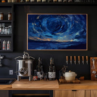 Starry Night Cosmic Landscape Art Print Space or Astronomy Poster PosterGoat