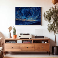 Starry Night Cosmic Landscape Art Print Space or Astronomy Poster PosterGoat
