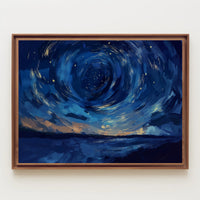 Starry Night Cosmic Landscape Art Print Space or Astronomy Poster PosterGoat