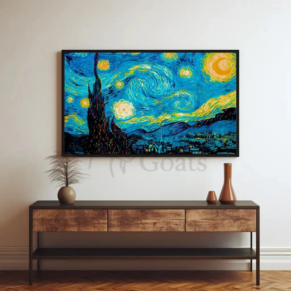 Starry Night Inspired Post-Impressionist Art Poster PosterGoat
