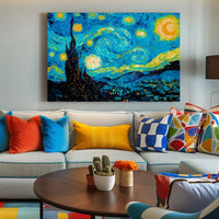 Starry Night Inspired Post-Impressionist Art Poster PosterGoat
