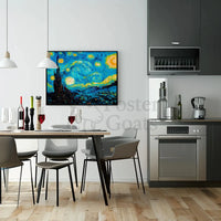 Starry Night Inspired Post-Impressionist Art Poster PosterGoat