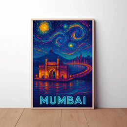 Starry Night Mumbai Gateway Travel Poster PosterGoat