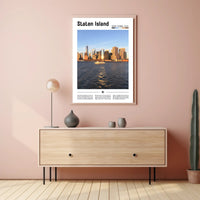 Staten Island Skyline New York Travel Poster PosterGoat