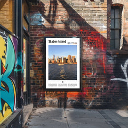 Staten Island Skyline New York Travel Poster PosterGoat
