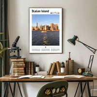 Staten Island Skyline New York Travel Poster PosterGoat