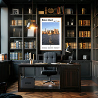 Staten Island Skyline New York Travel Poster PosterGoat