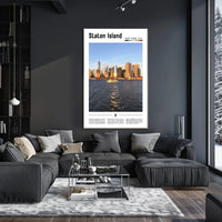 Staten Island Skyline New York Travel Poster PosterGoat