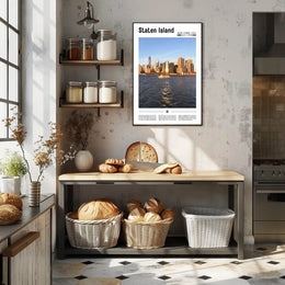 Staten Island Skyline New York Travel Poster PosterGoat