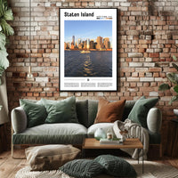 Staten Island Skyline New York Travel Poster PosterGoat