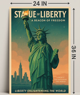 Statue Of Liberty A Beacon Of Freedom Poster PosterGoat