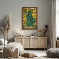 Statue of Liberty Folk Art Cultural Poster PosterGoat