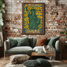 Statue of Liberty Folk Art Cultural Poster PosterGoat