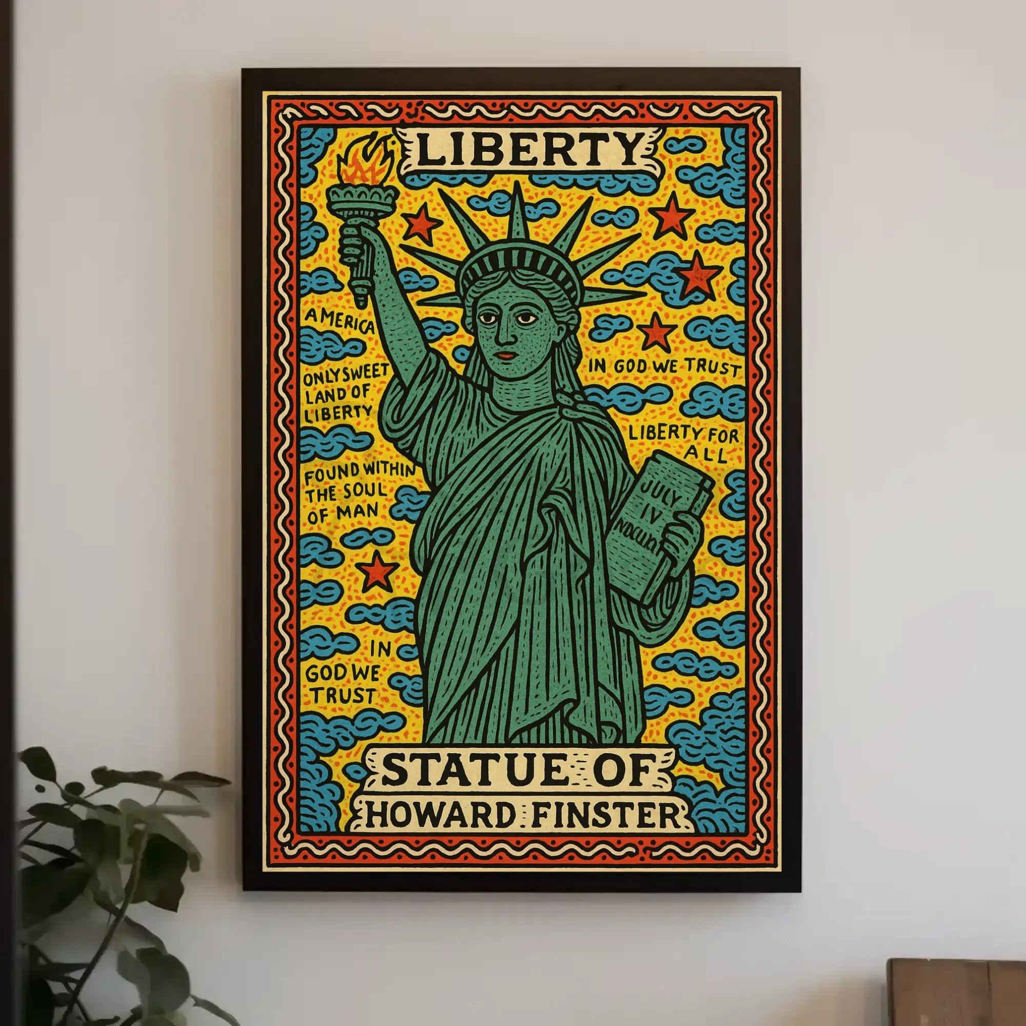 Statue of Liberty Folk Art Cultural Poster PosterGoat