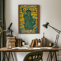 Statue of Liberty Folk Art Cultural Poster PosterGoat