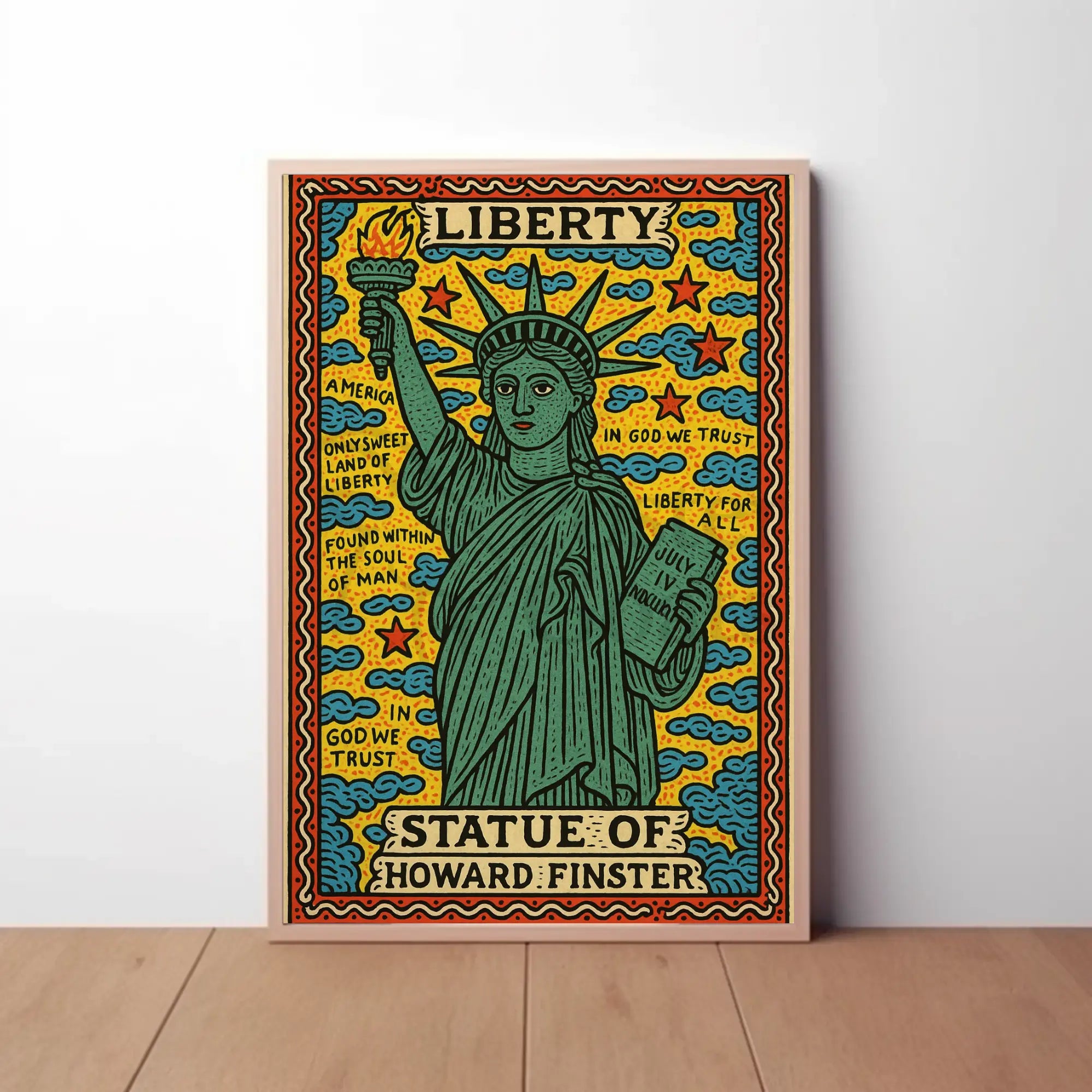 Statue of Liberty Folk Art Cultural Poster PosterGoat