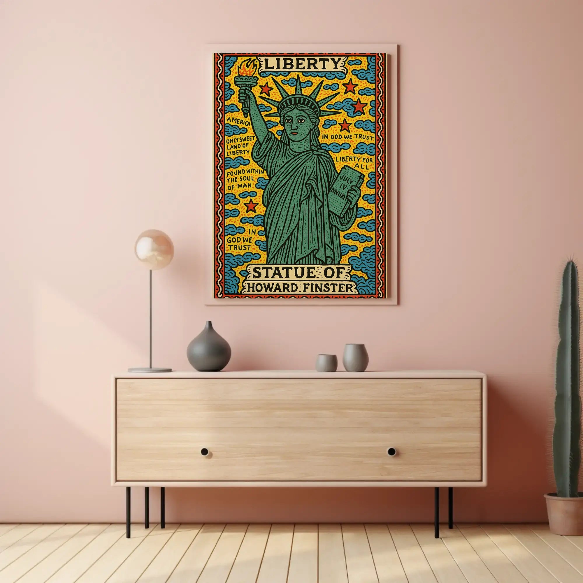 Statue of Liberty Folk Art Cultural Poster PosterGoat