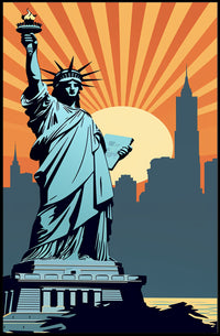 Statue of Liberty Inspiration Art Urban or Cityscape Poster PosterGoat