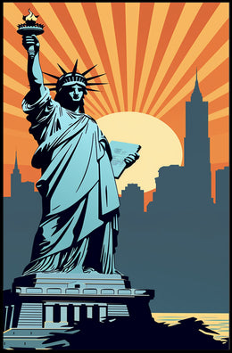 Statue of Liberty Inspiration Art Urban or Cityscape Poster PosterGoat