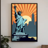 Statue of Liberty Inspiration Art Urban or Cityscape Poster PosterGoat