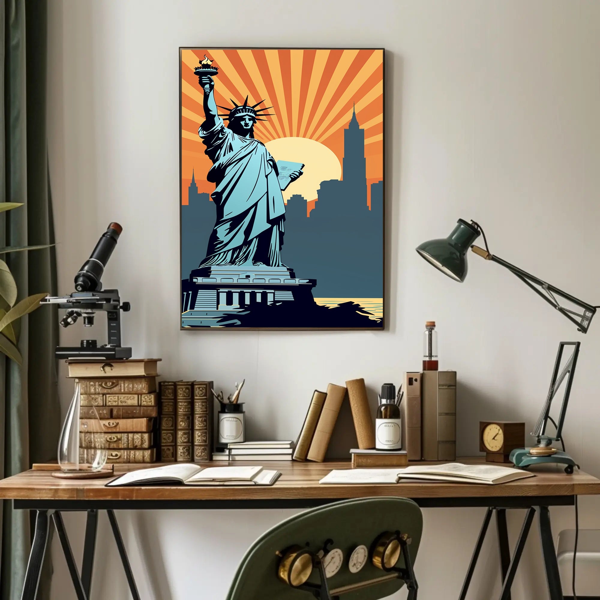 Statue of Liberty Inspiration Art Urban or Cityscape Poster PosterGoat