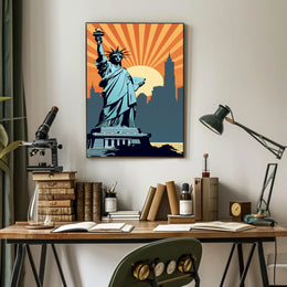 Statue of Liberty Inspiration Art Urban or Cityscape Poster PosterGoat