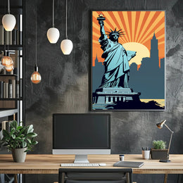 Statue of Liberty Inspiration Art Urban or Cityscape Poster PosterGoat