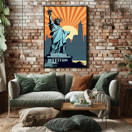 Statue of Liberty Inspiration Art Urban or Cityscape Poster PosterGoat