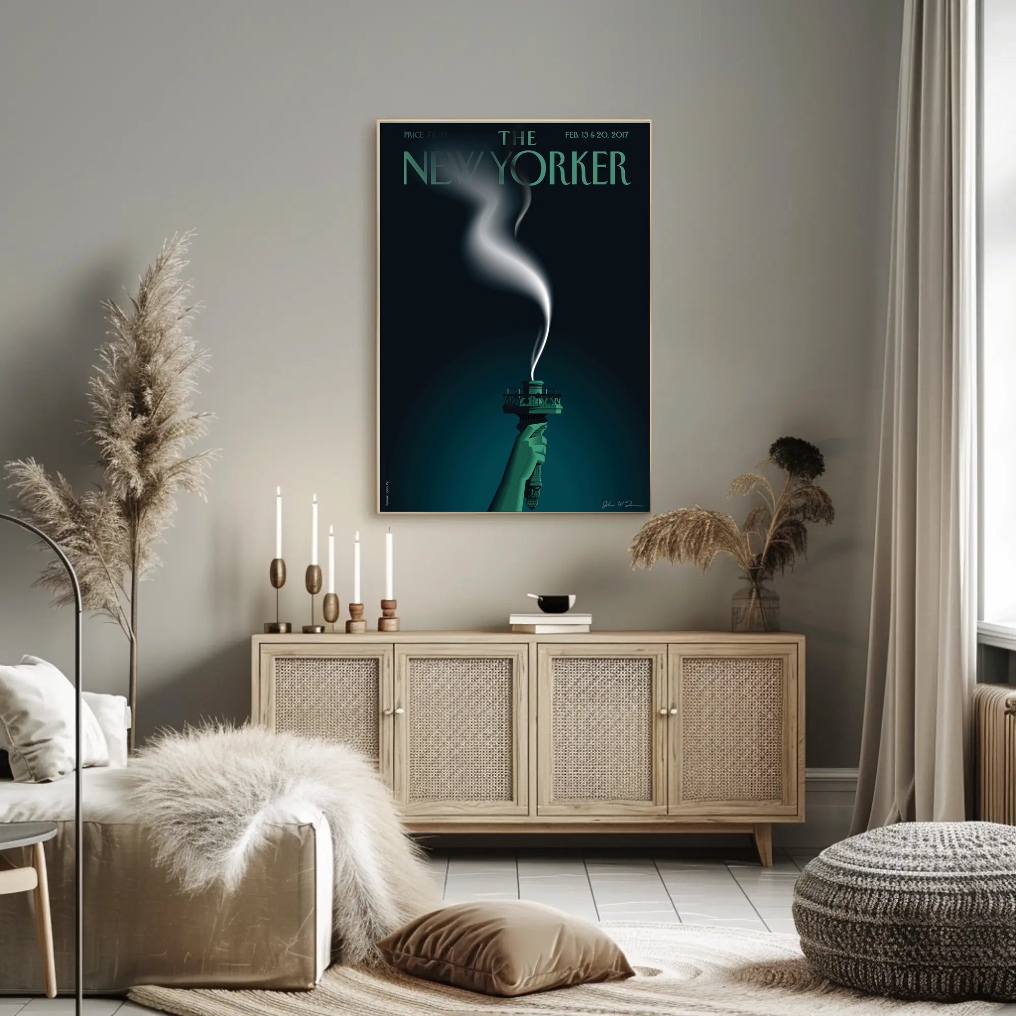 Statue of Liberty New York City Artistic Travel Poster PosterGoat