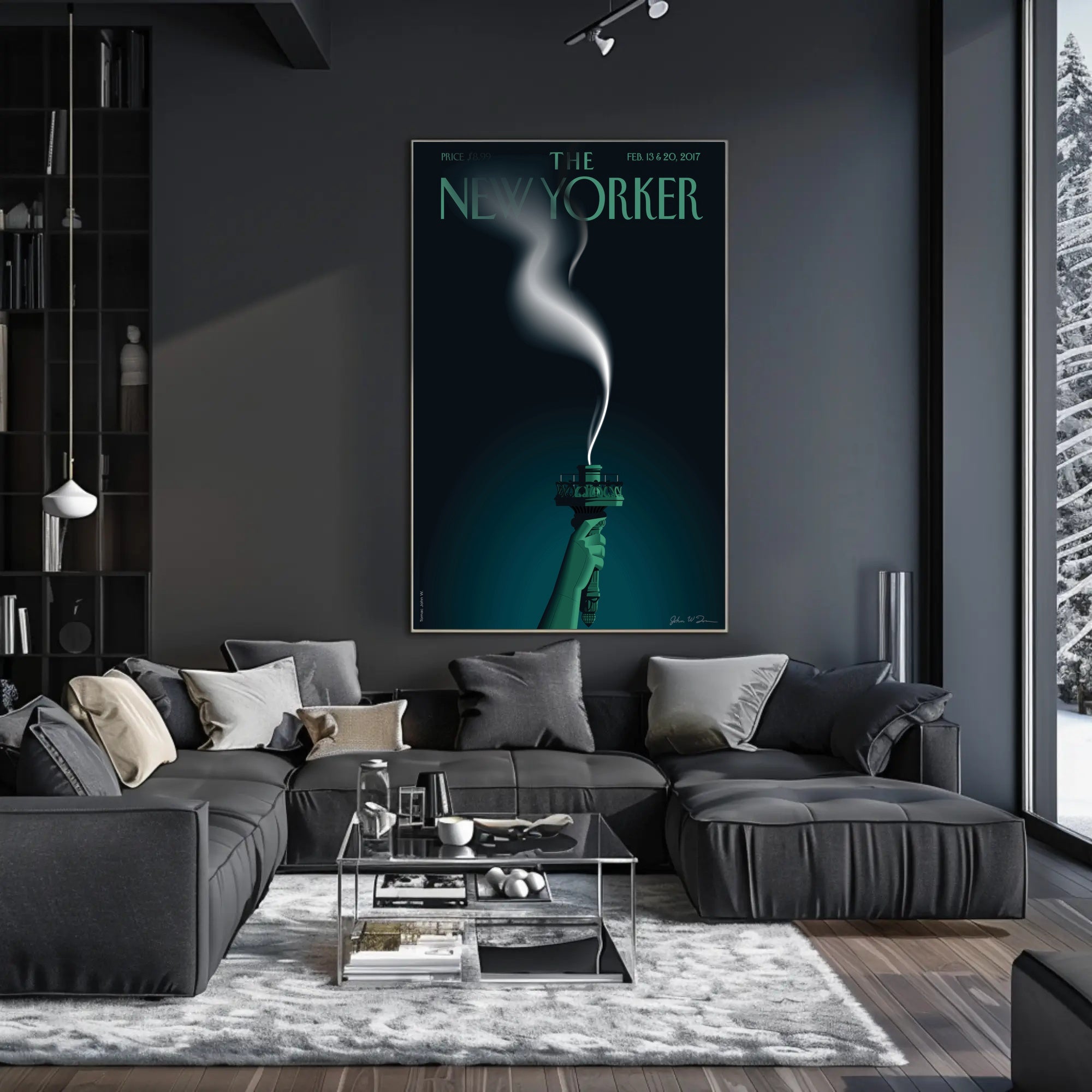 Statue of Liberty New York City Artistic Travel Poster PosterGoat